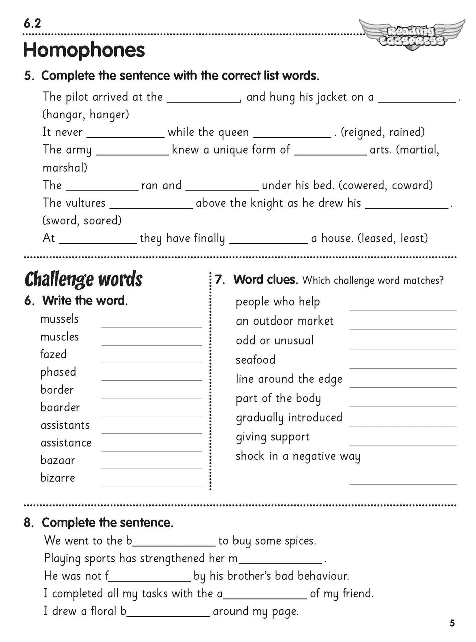 Sample interior page from the ABC Reading Eggspress Spelling Workbook Year 6, showing written spelling activities