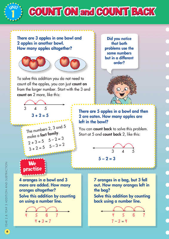 Sample interior page from the Blake's Back to Basics Addition and Subtraction Years 2-3 workbook as shown in the publisher gallery