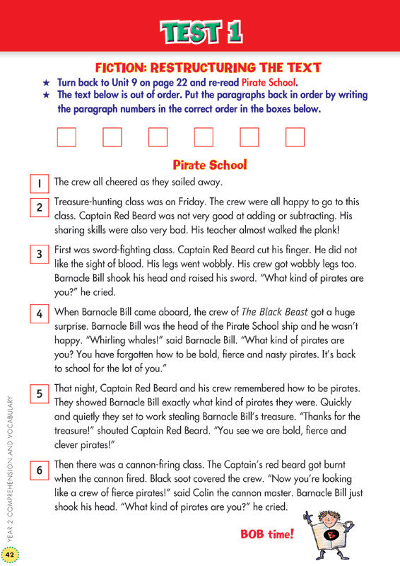 Preview image from the Blake's Back to Basics Comprehension and Vocabulary Year 2 workbook as shown in the publisher gallery
