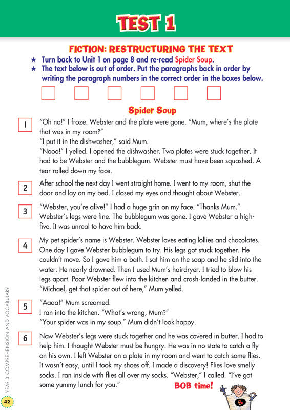 Preview image from the Blake's Back to Basics Comprehension and Vocabulary Year 3 workbook as shown in the publisher gallery
