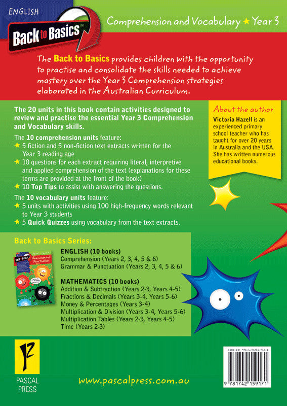 Preview image from the Blake's Back to Basics Comprehension and Vocabulary Year 3 workbook as shown in the publisher gallery