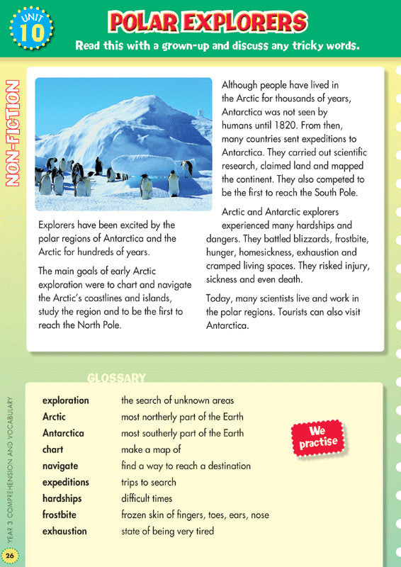 Preview image from the Blake's Back to Basics Comprehension and Vocabulary Year 3 workbook as shown in the publisher gallery