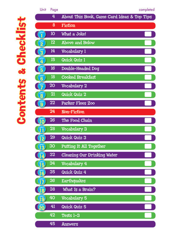 Preview image from the Blake's Back to Basics Comprehension and Vocabulary Year 5 workbook as shown in the publisher gallery