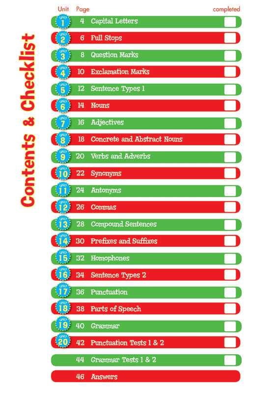 Preview image from the Blake's Back to Basics Grammar and Punctuation Year 2 workbook as shown in the publisher gallery