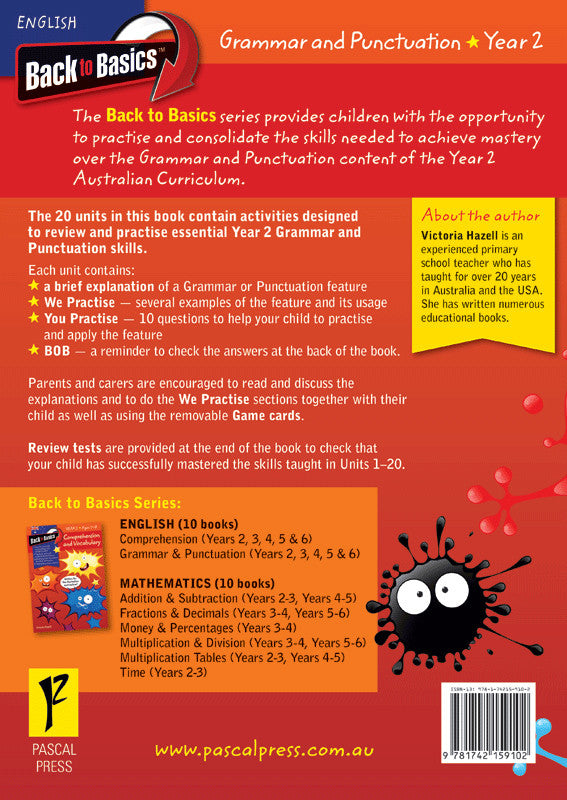 Preview image from the Blake's Back to Basics Grammar and Punctuation Year 2 workbook as shown in the publisher gallery