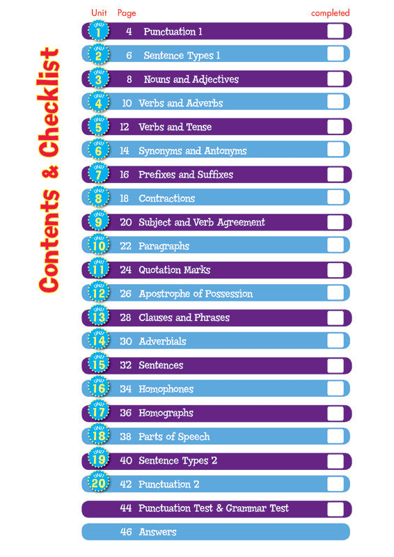 Preview image from the Blake's Back to Basics Grammar and Punctuation Year 4 workbook as shown in the publisher gallery