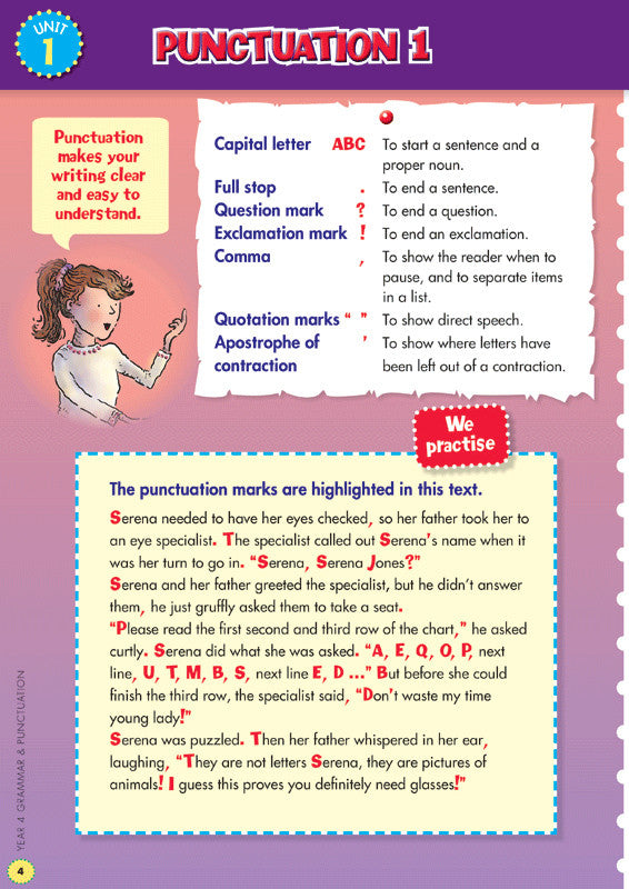 Preview image from the Blake's Back to Basics Grammar and Punctuation Year 4 workbook as shown in the publisher gallery