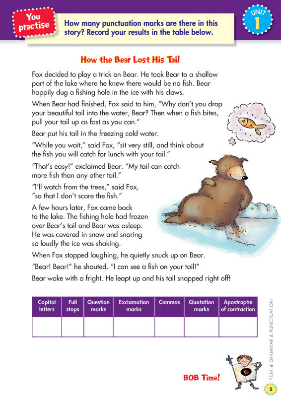 Preview image from the Blake's Back to Basics Grammar and Punctuation Year 4 workbook as shown in the publisher gallery