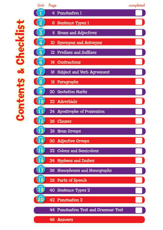 Preview image from the Blake's Back to Basics Grammar and Punctuation Year 5 workbook as shown in the publisher gallery