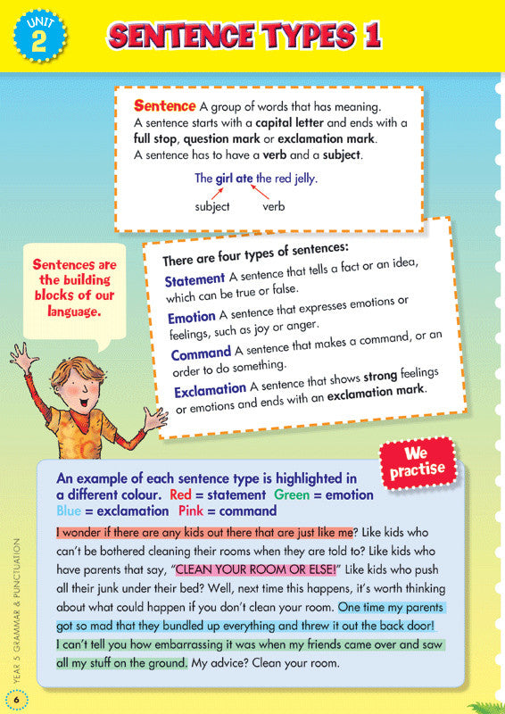 Preview image from the Blake's Back to Basics Grammar and Punctuation Year 5 workbook as shown in the publisher gallery