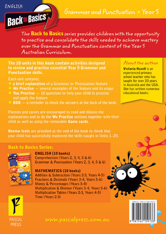 Preview image from the Blake's Back to Basics Grammar and Punctuation Year 5 workbook as shown in the publisher gallery