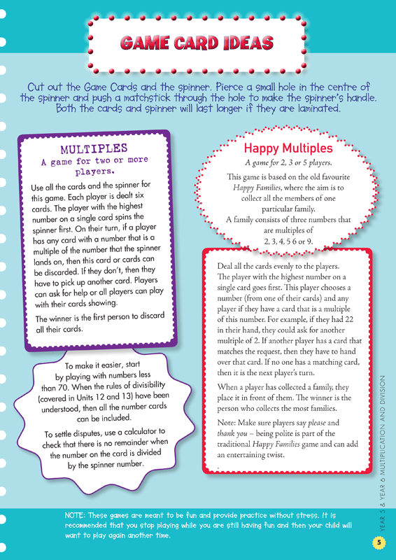 Sample interior page from the Blake's Back to Basics Multiplication and Division Years 5-6 workbook as shown in the publisher gallery
