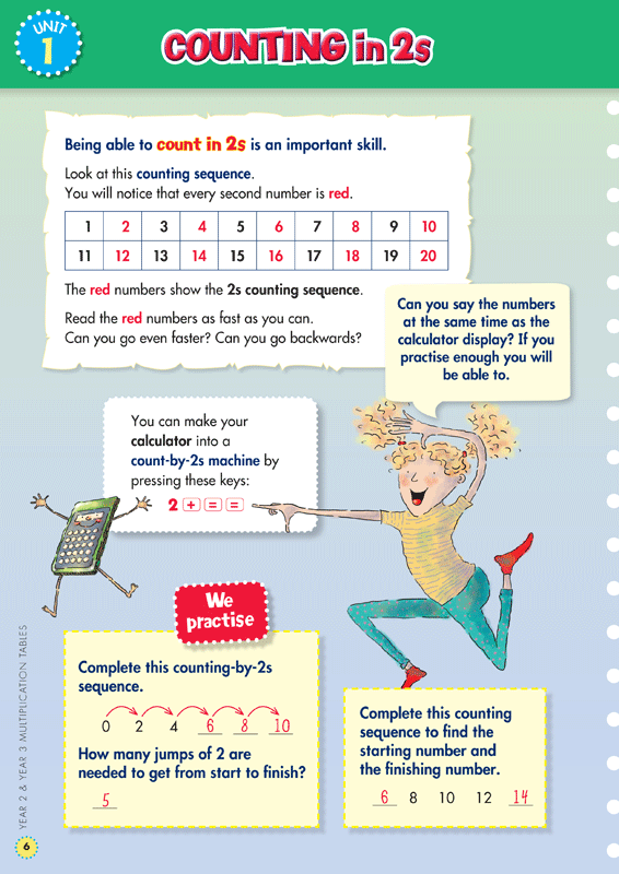 Sample interior page from the Blake's Back to Basics Multiplication Tables Book 1 Years 2-3 workbook as shown in the publisher gallery