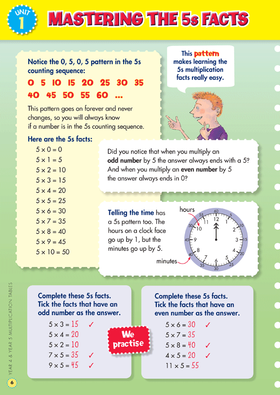 Sample interior page from the Blake's Back to Basics Multiplication Tables Book 2 Years 4-5 workbook as shown in the publisher gallery