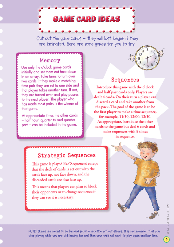 Sample interior page from the Blake's Back to Basics Time Years 2-3 workbook as shown in the publisher gallery