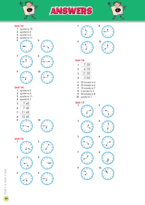 Sample interior page from the Blake's Back to Basics Time Years 2-3 workbook as shown in the publisher gallery