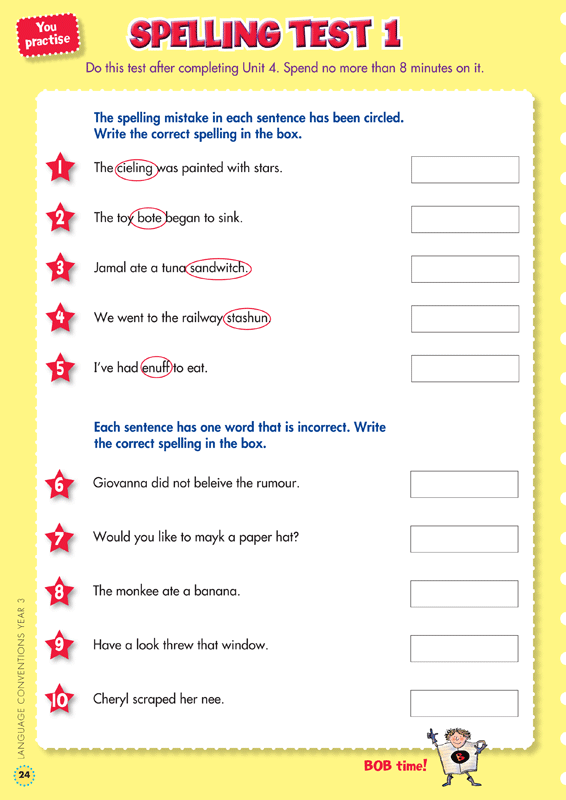 Sample interior page from the Blake's Back to Basics Year 3 NAPLAN-style Language Conventions workbook as shown in the publisher gallery
