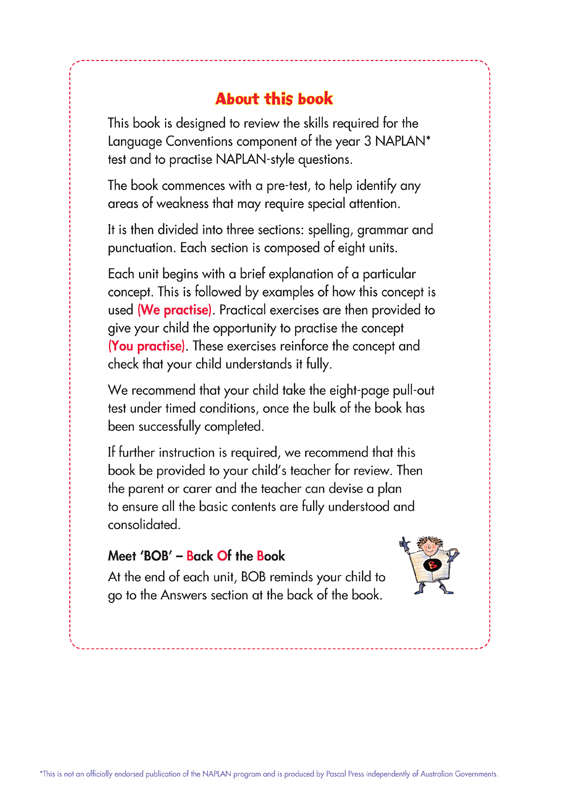 Sample interior page from the Blake's Back to Basics Year 3 NAPLAN-style Language Conventions workbook as shown in the publisher gallery