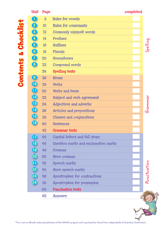 Sample interior page from the Blake's Back to Basics Year 3 NAPLAN-style Language Conventions workbook as shown in the publisher gallery