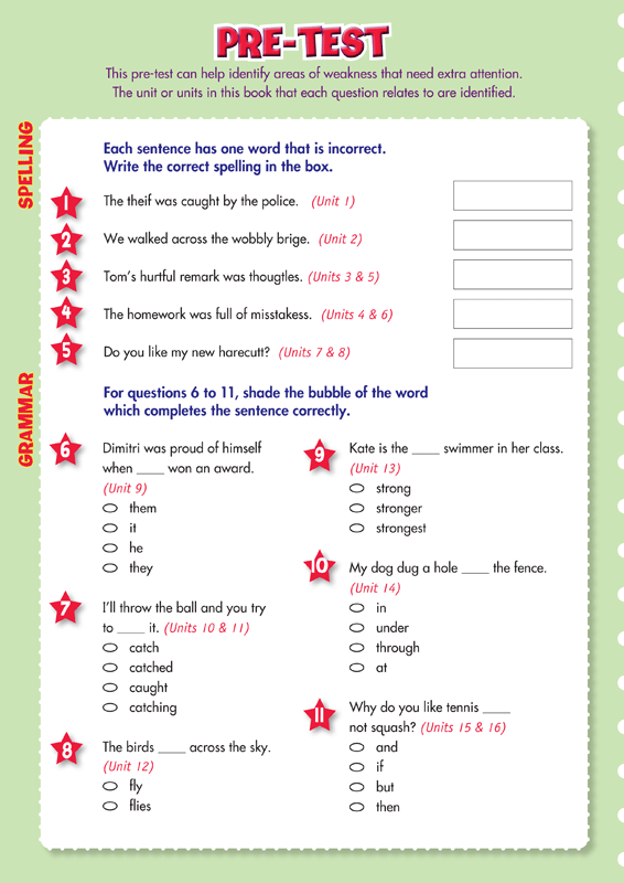 Sample interior page from the Blake's Back to Basics Year 3 NAPLAN-style Language Conventions workbook as shown in the publisher gallery