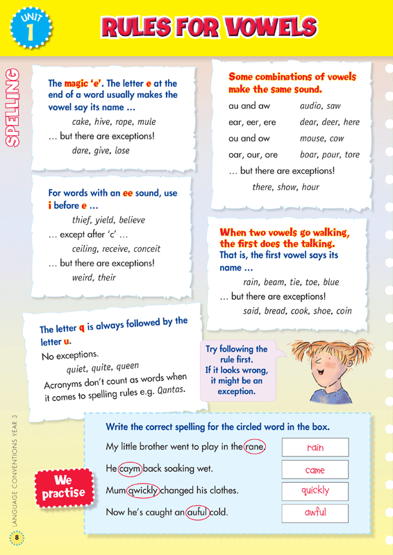 Sample interior page from the Blake's Back to Basics Year 3 NAPLAN-style Language Conventions workbook as shown in the publisher gallery