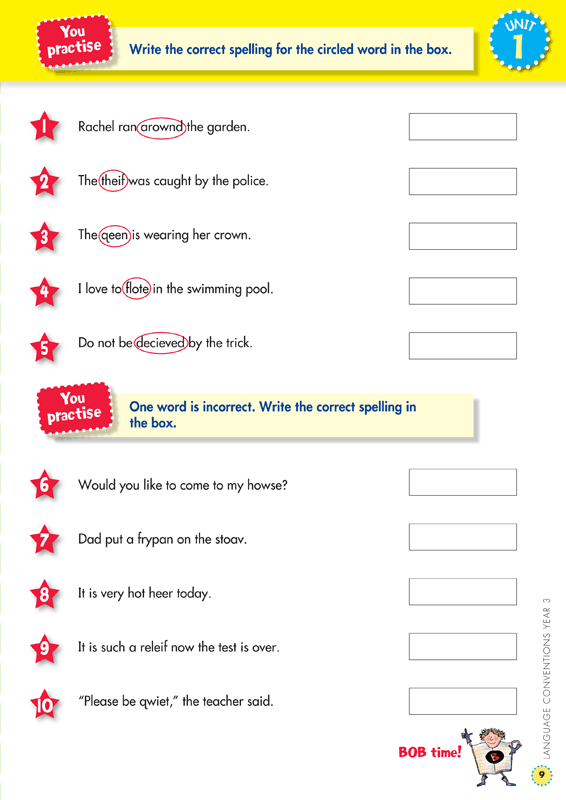 Sample interior page from the Blake's Back to Basics Year 3 NAPLAN-style Language Conventions workbook as shown in the publisher gallery