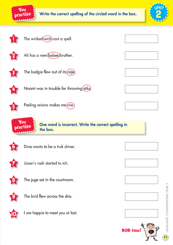 Sample interior page from the Blake's Back to Basics Year 3 NAPLAN-style Language Conventions workbook as shown in the publisher gallery