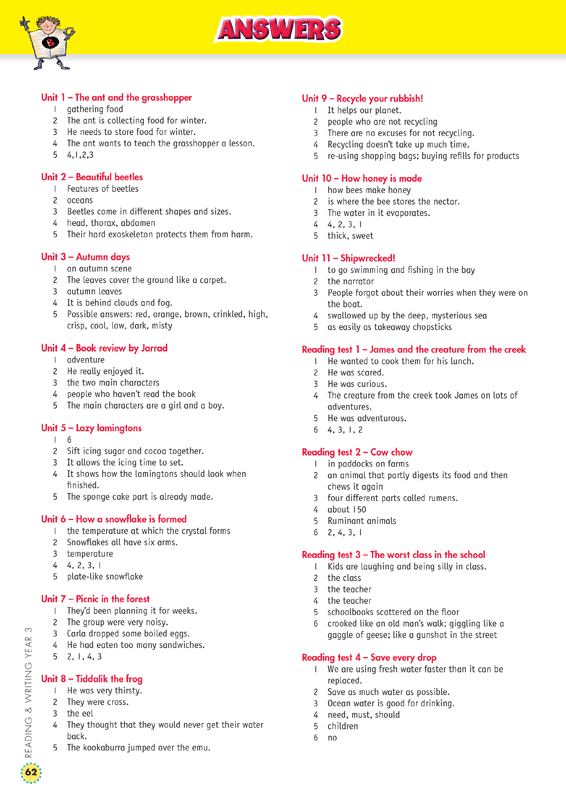 Sample interior page from the Blake's Back to Basics Year 3 NAPLAN-style Reading and Writing workbook as shown in the publisher gallery