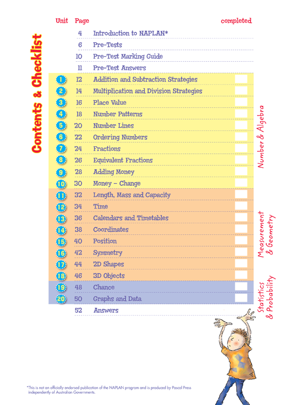 Sample interior page from the Blake's Back to Basics Year 3 NAPLAN-style Numeracy workbook as shown in the publisher gallery