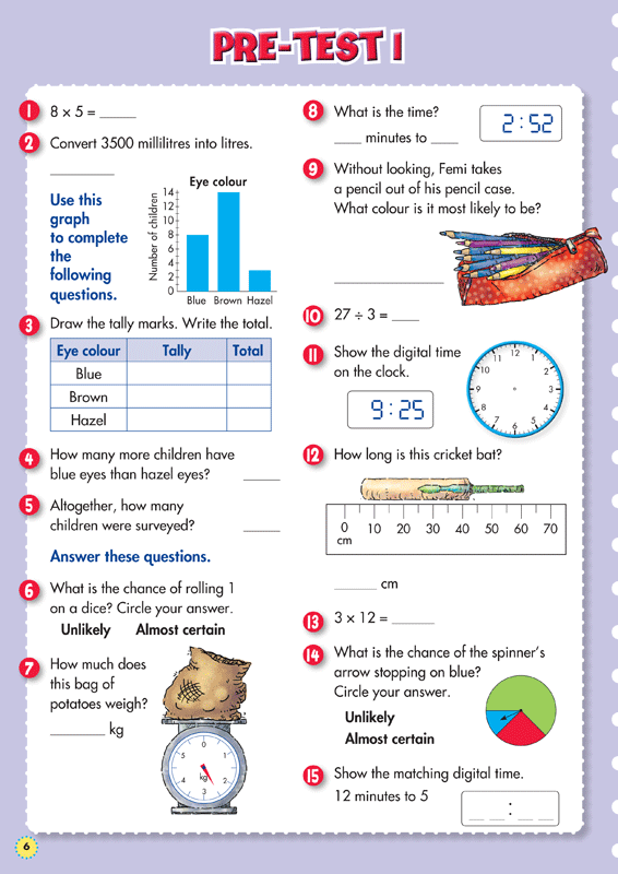 Sample interior page from the Blake's Back to Basics Year 3 NAPLAN-style Numeracy workbook as shown in the publisher gallery