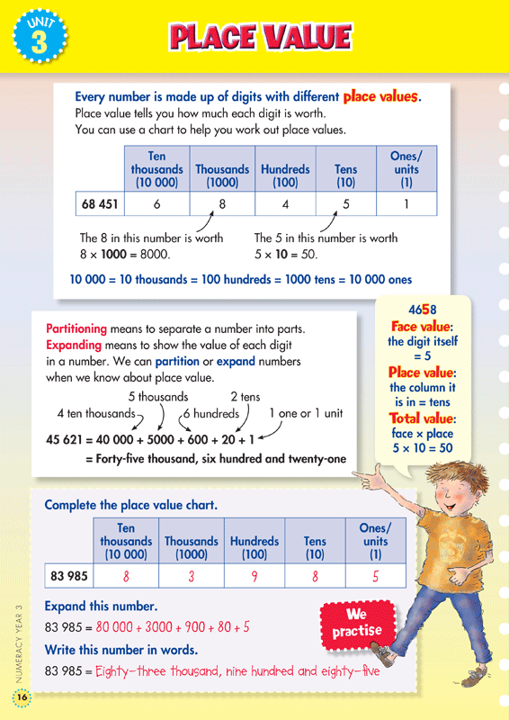 Sample interior page from the Blake's Back to Basics Year 3 NAPLAN-style Numeracy workbook as shown in the publisher gallery