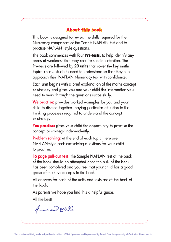 Sample interior page from the Blake's Back to Basics Year 5 NAPLAN-style Numeracy workbook as shown in the publisher gallery