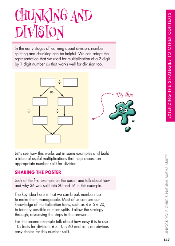 Sample interior page from Blake's Guide to Unlock Your Child's Natural Maths Ability showing explanations and worked examples in colour