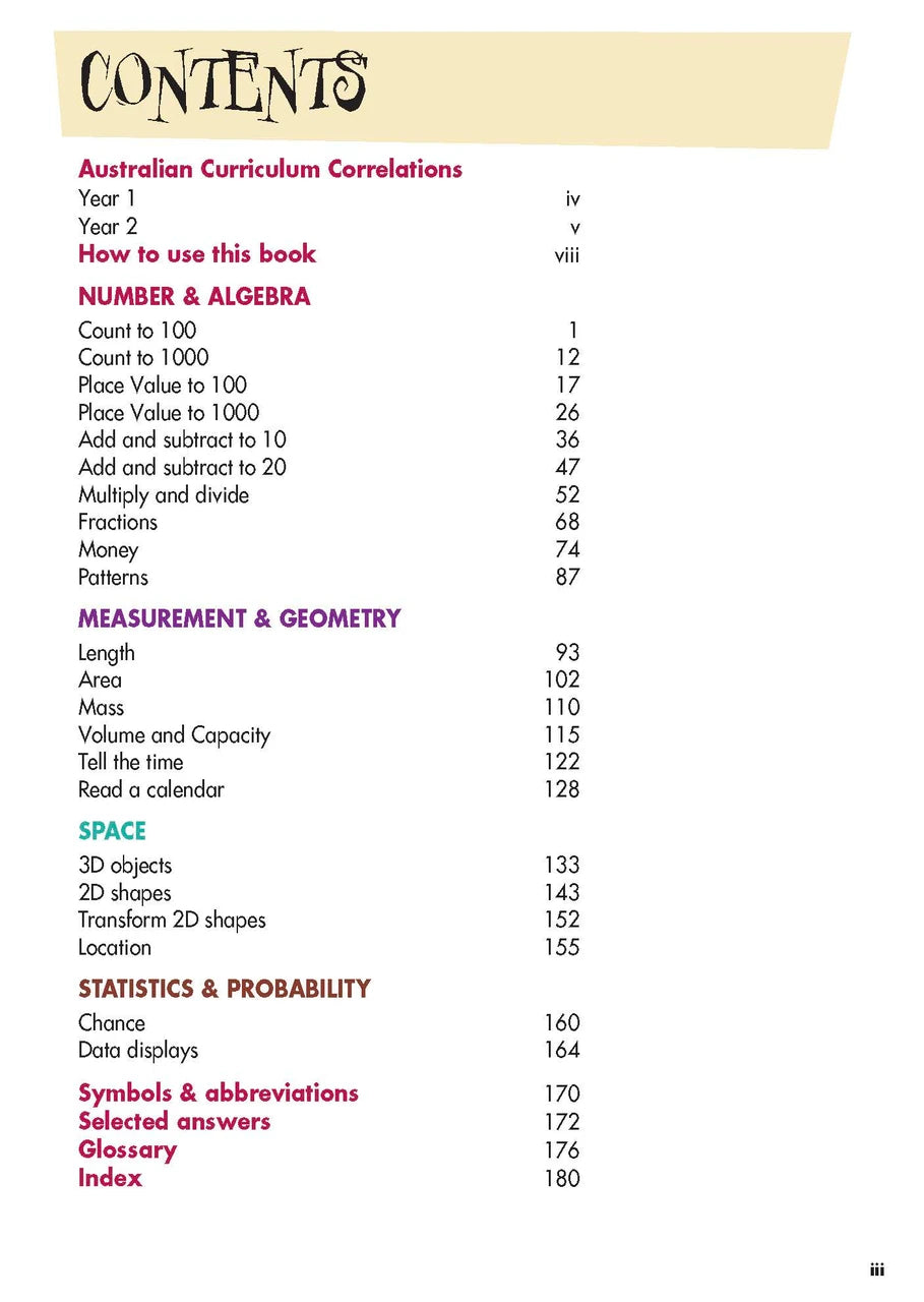 Sample interior page from Blake's Maths Guide Lower Primary showing explanations and worked examples in colour