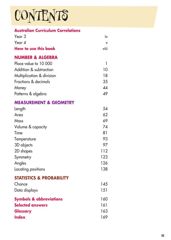 Sample interior page from Blake's Maths Guide Middle Primary showing explanations and worked examples in colour