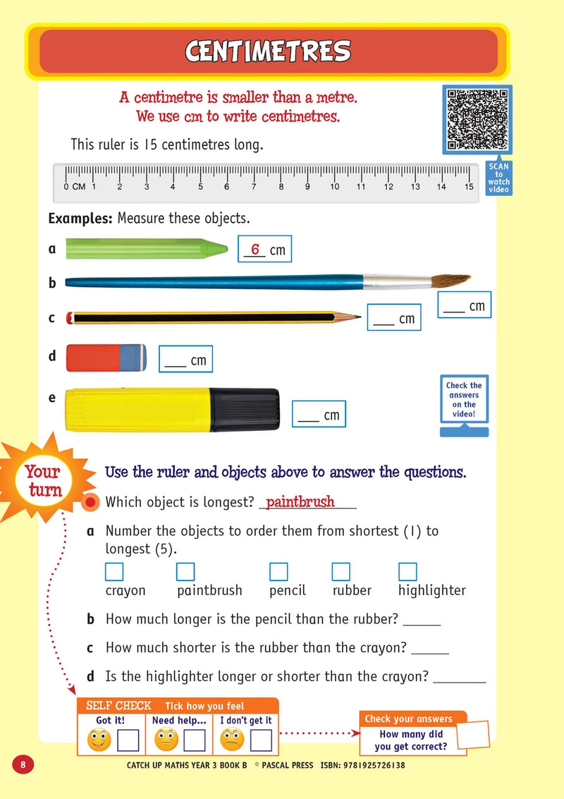Sample page from Catch-Up Maths Year 3 Book B, shown in the publisher's preview gallery