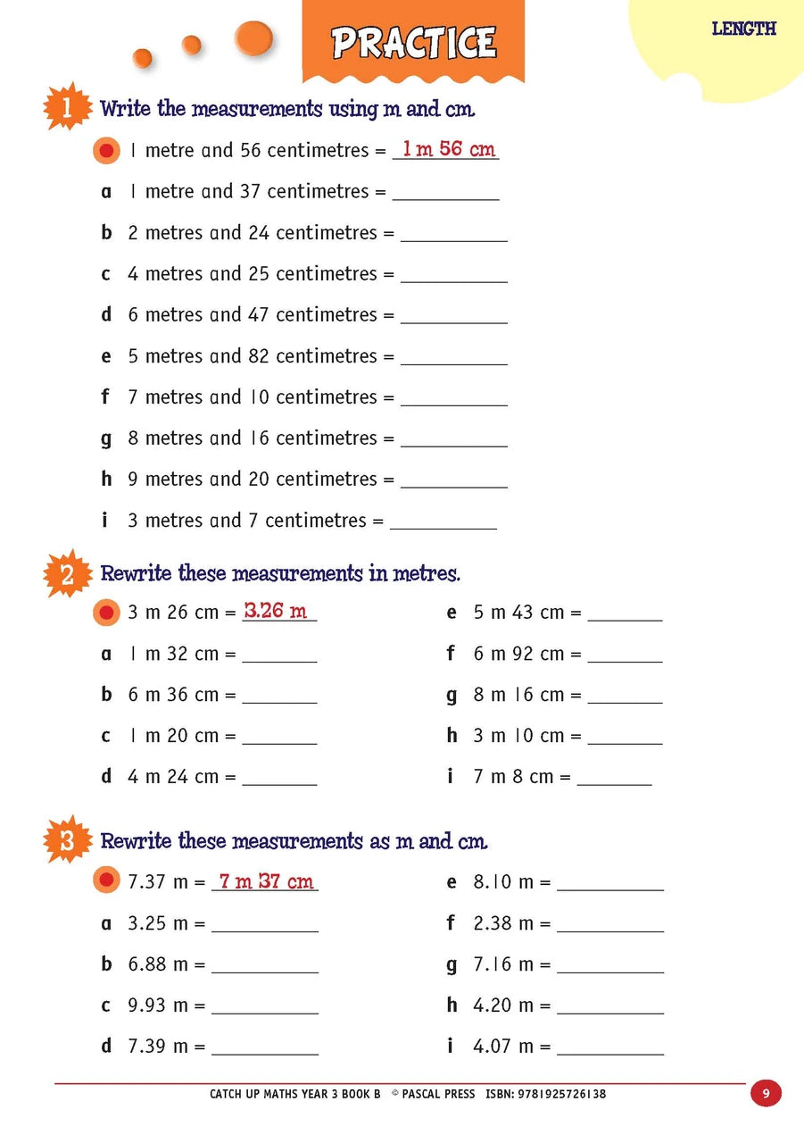 Sample page from Catch-Up Maths Year 3 Book B, shown in the publisher's preview gallery