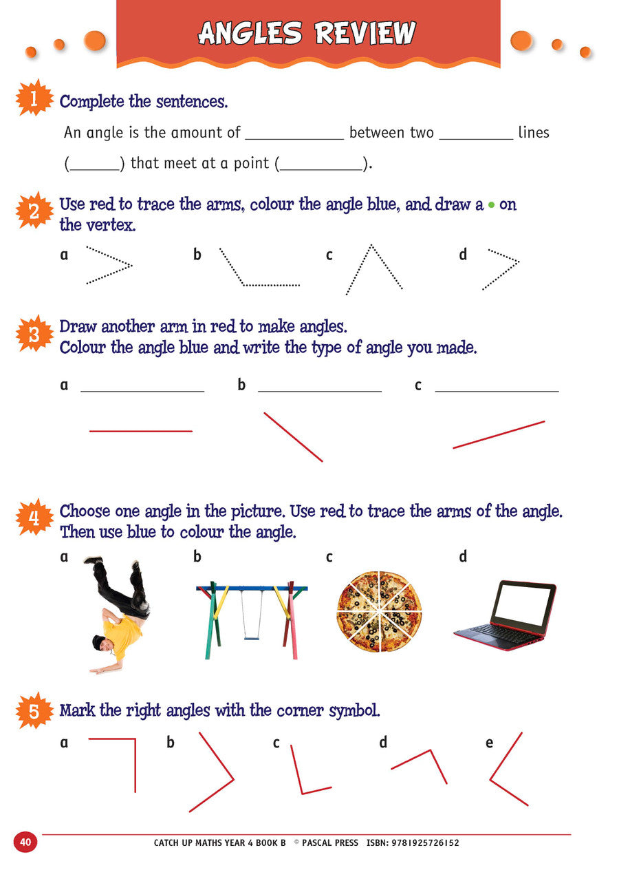 Sample page from Catch-Up Maths Year 4 Book B, shown in the publisher's preview gallery