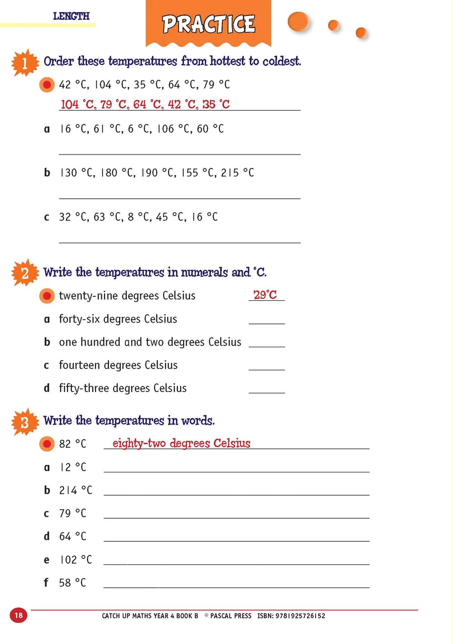 Sample page from Catch-Up Maths Year 4 Book B, shown in the publisher's preview gallery