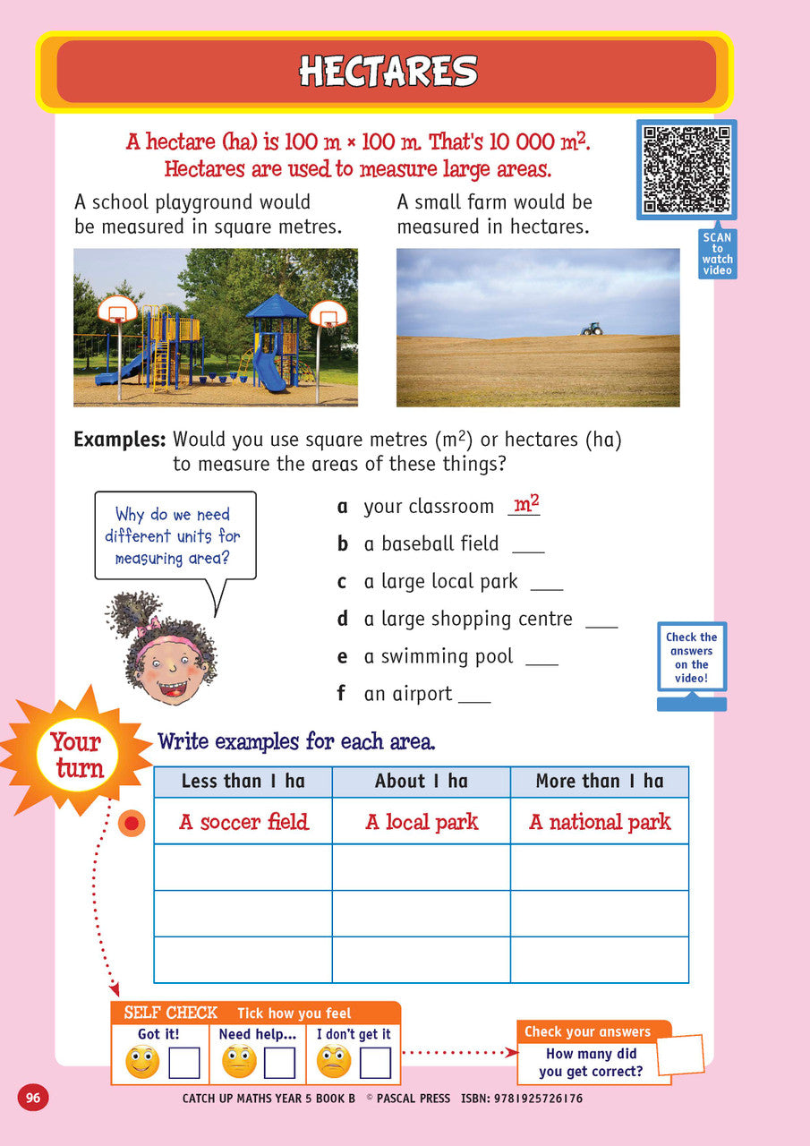 Sample page from Catch-Up Maths Year 5 Book B, shown in the publisher's preview gallery