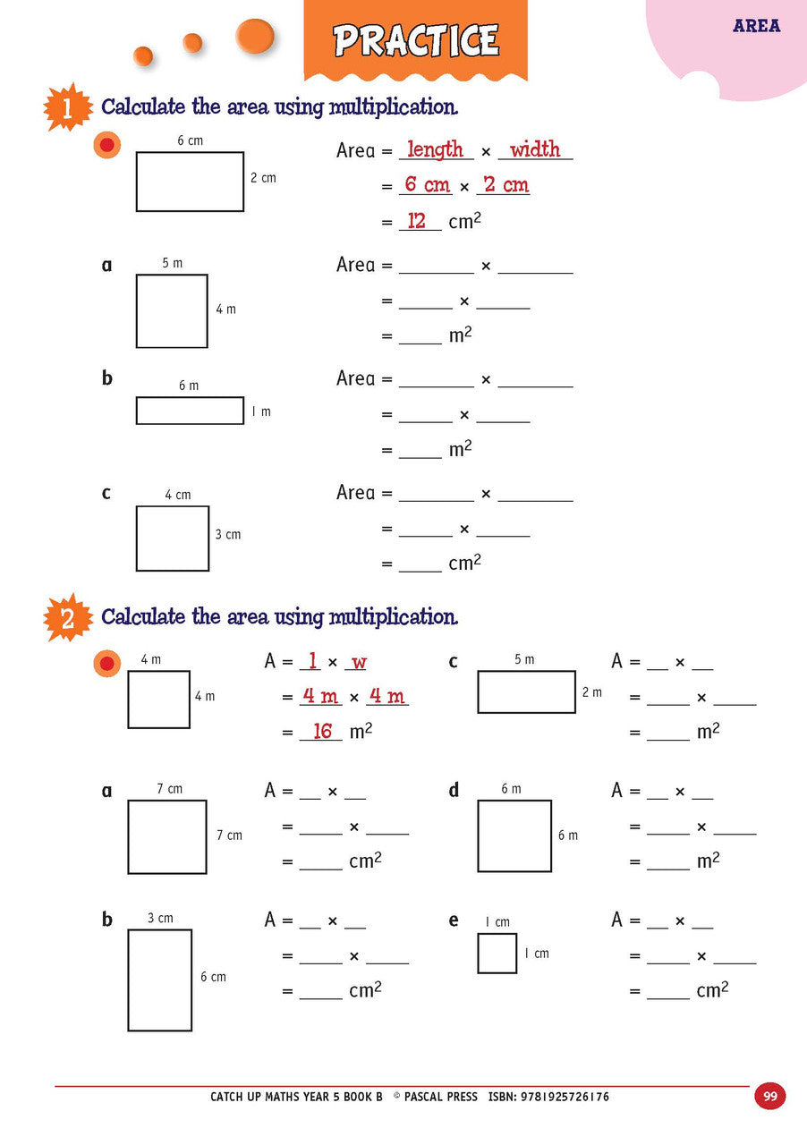 Sample page from Catch-Up Maths Year 5 Book B, shown in the publisher's preview gallery