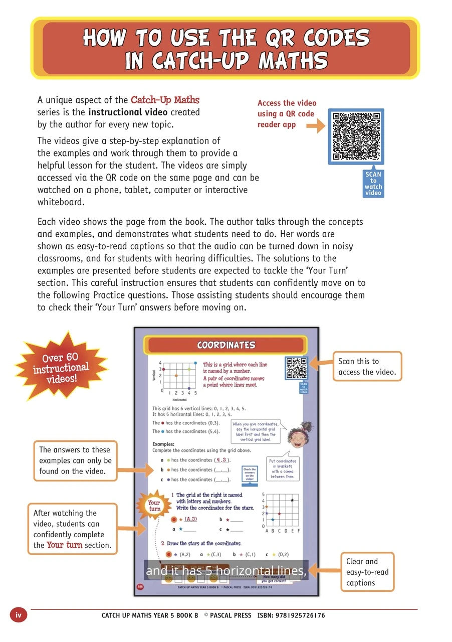 Sample page from Catch-Up Maths Year 5 Book B, shown in the publisher's preview gallery