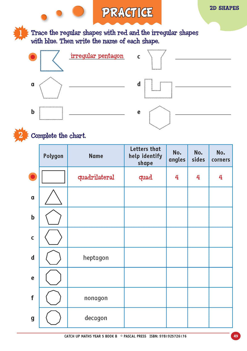 Sample page from Catch-Up Maths Year 5 Book B, shown in the publisher's preview gallery