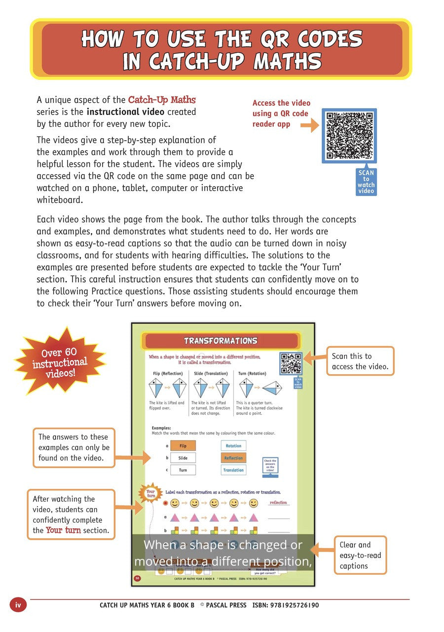 Sample page from Catch-Up Maths Year 6 Book B, shown in the publisher's preview gallery