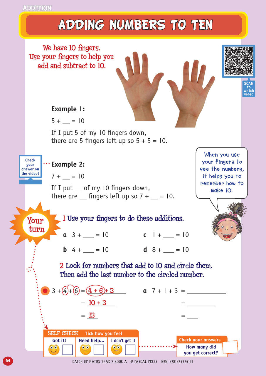Sample page from Catch-Up Maths Year 3 Book A, shown in the publisher's preview gallery