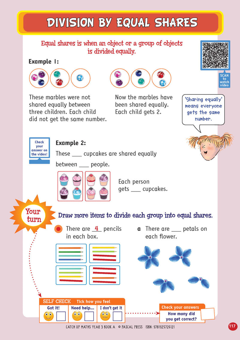 Sample page from Catch-Up Maths Year 3 Book A, shown in the publisher's preview gallery