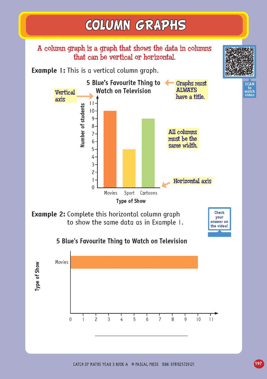 Sample page from Catch-Up Maths Year 3 Book A, shown in the publisher's preview gallery