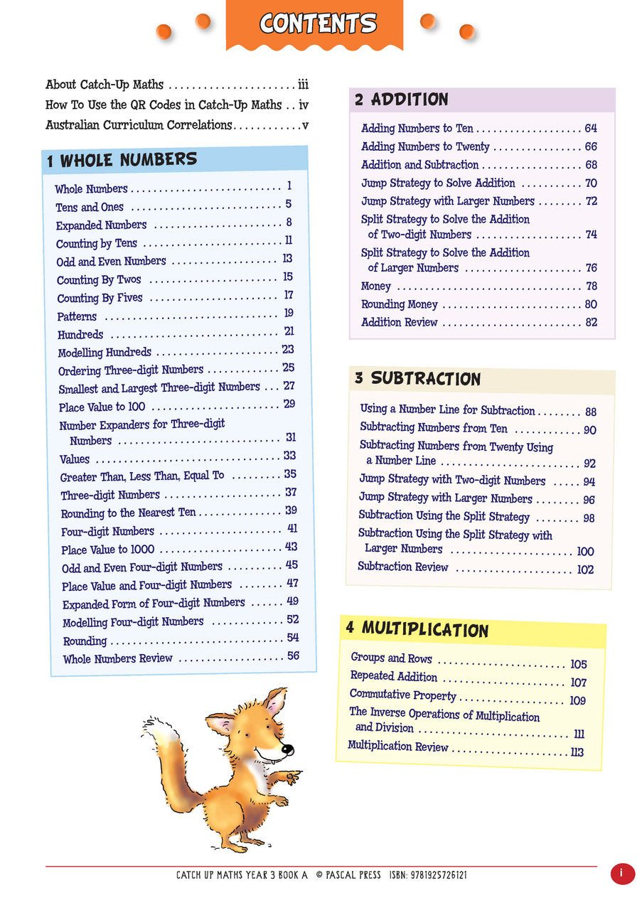 Sample page from Catch-Up Maths Year 3 Book A, shown in the publisher's preview gallery