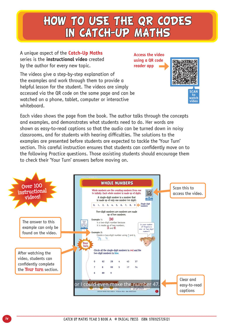 Sample page from Catch-Up Maths Year 3 Book A, shown in the publisher's preview gallery