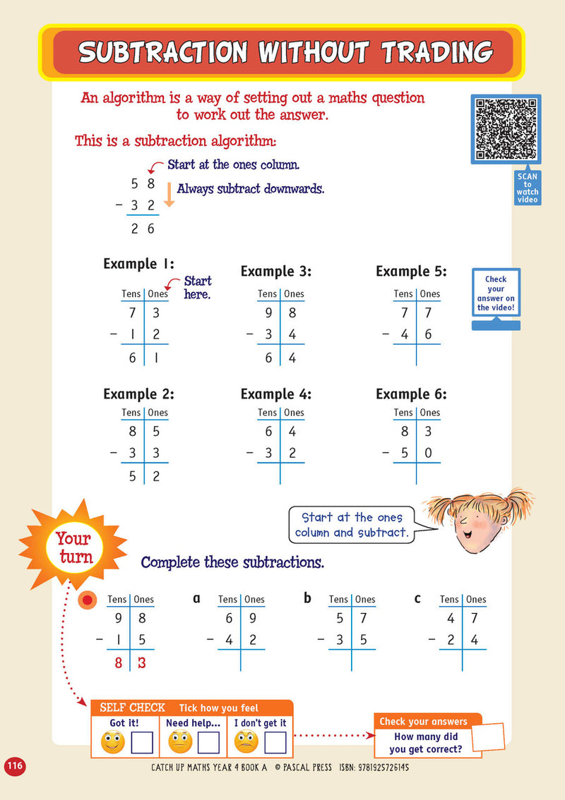 Sample page from Catch-Up Maths Year 4 Book A, shown in the publisher's preview gallery
